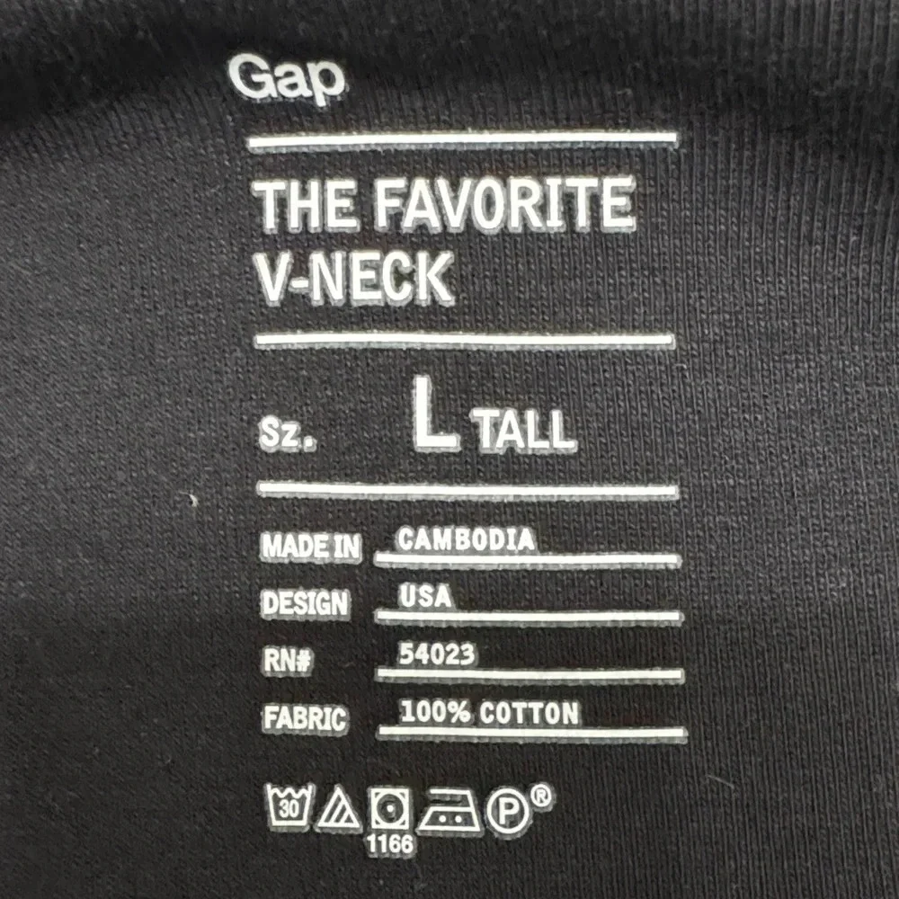 GAP Black V-Neck Women's Short Sleeved Top - Large Tall - Picture 8 of 8